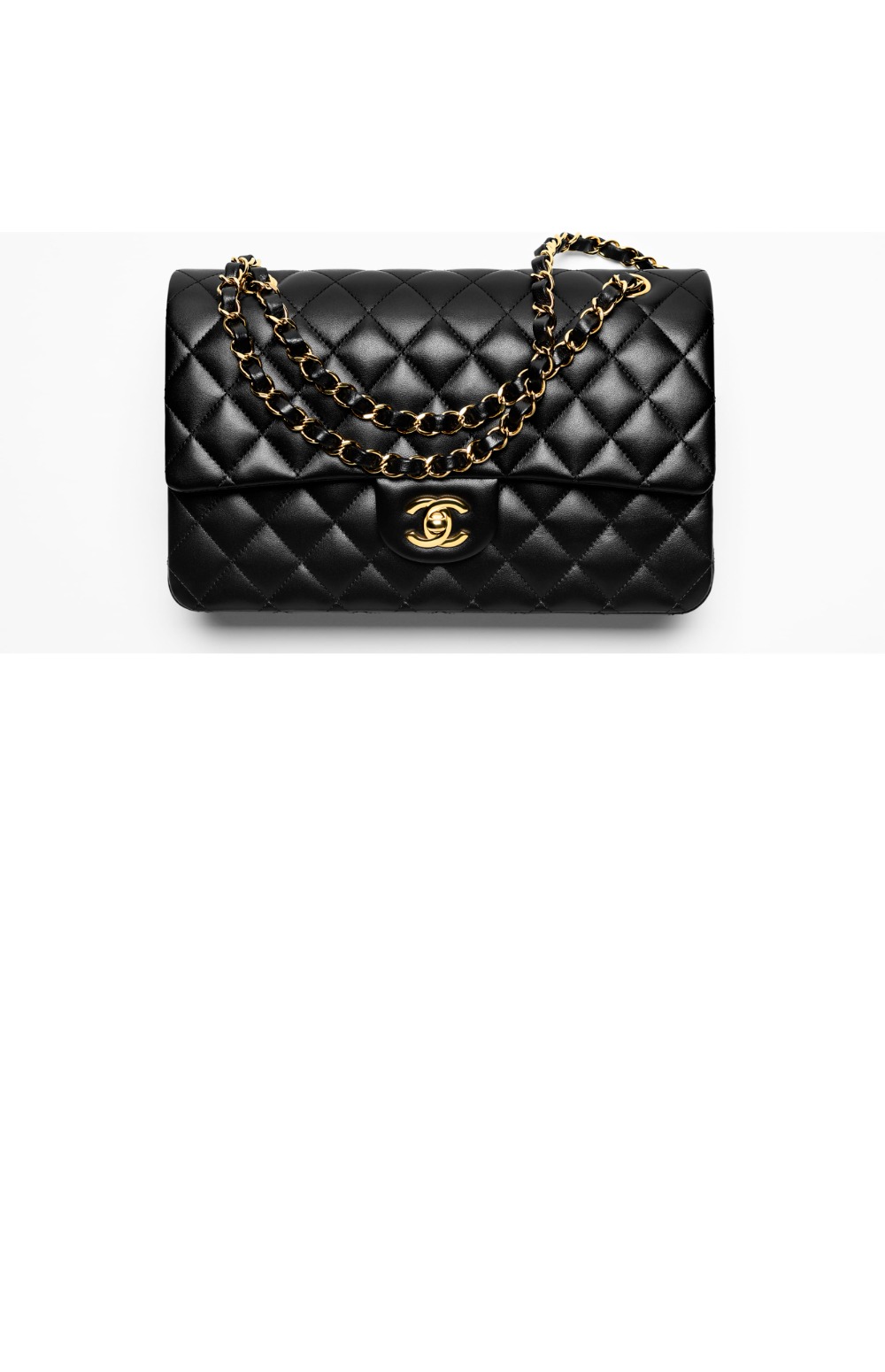 샤넬 클래식 램스킨 미듐 A01112