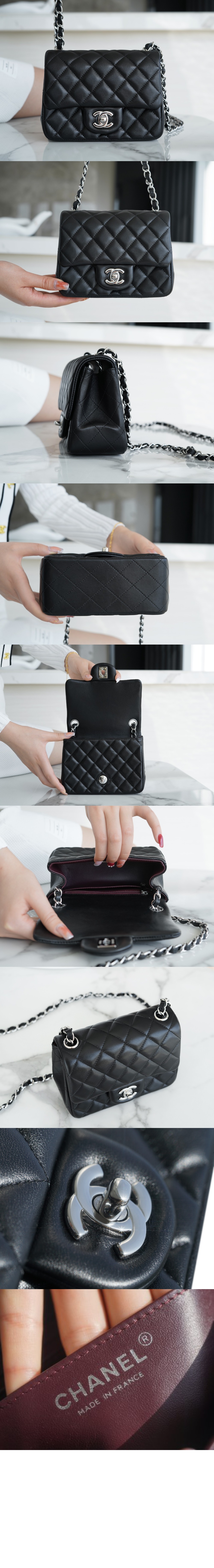 샤넬 클래식 램스킨 쁘띠삭 A35200