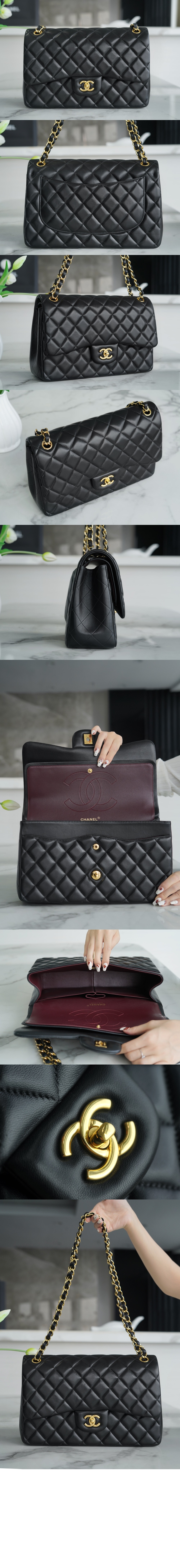 샤넬 클래식 램스킨 라지 A58600