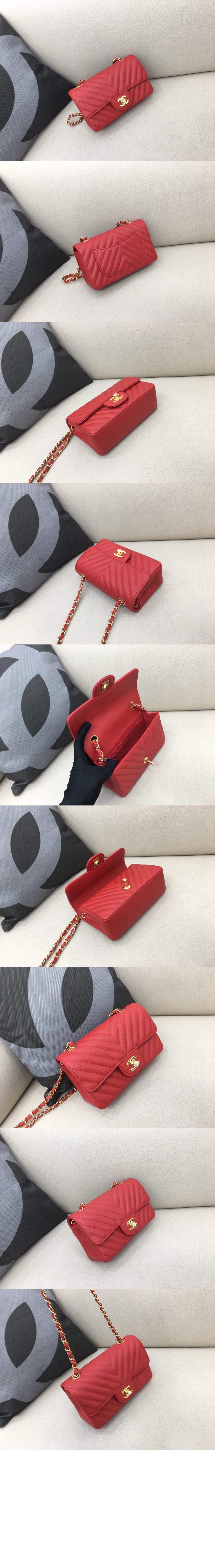 샤넬 쉐브론 클래식 캐비어 뉴미니 인기색상 A69900