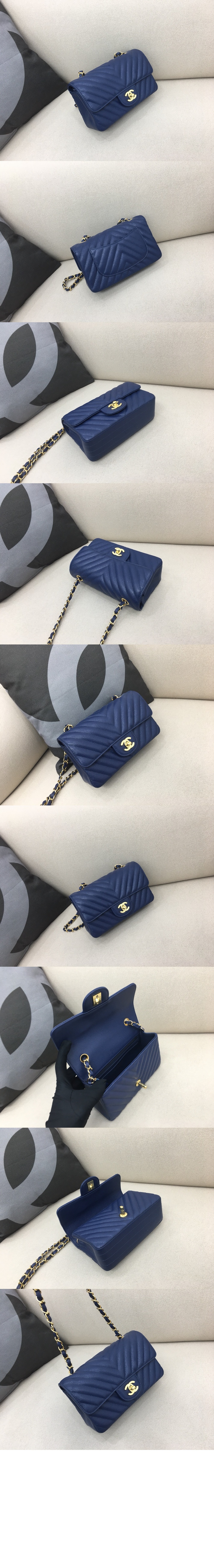 샤넬 쉐브론 클래식 캐비어 뉴미니 인기색상 A69900