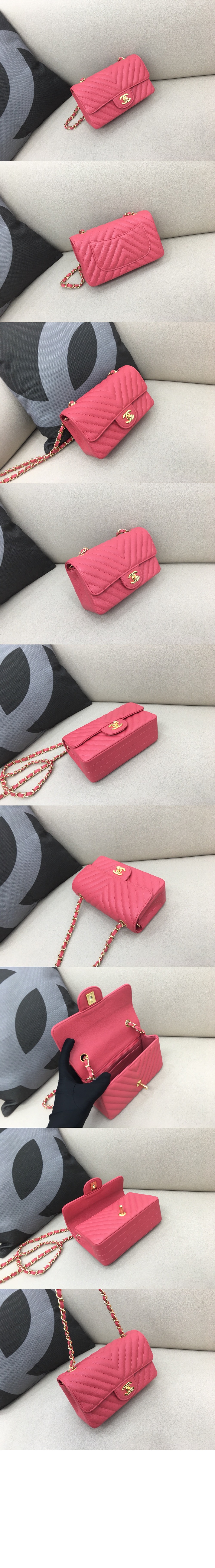 샤넬 쉐브론 클래식 캐비어 뉴미니 인기색상 A69900