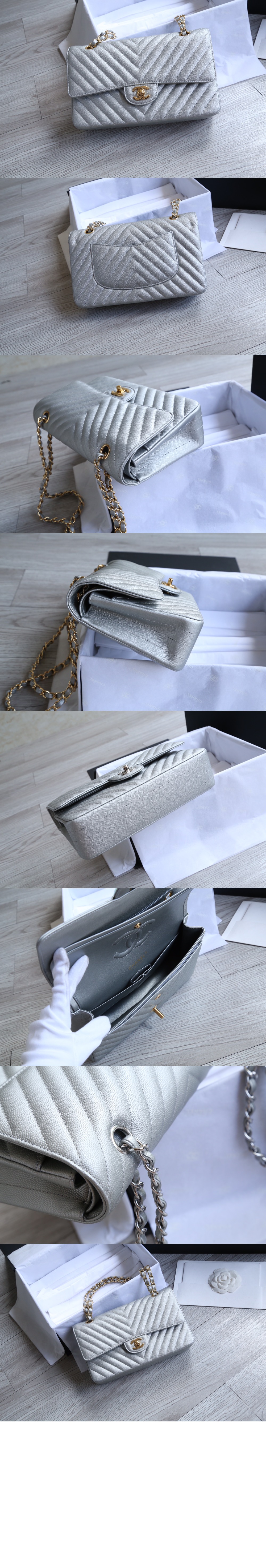 샤넬 쉐브론 클래식 캐비어 미듐 인기색상 A01112