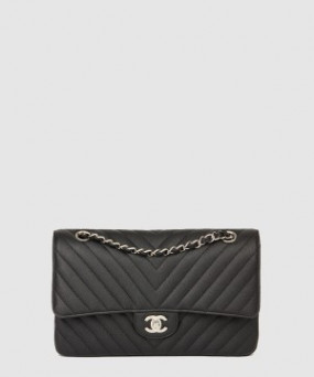 샤넬 쉐브론 클래식 캐비어 미듐 A01112