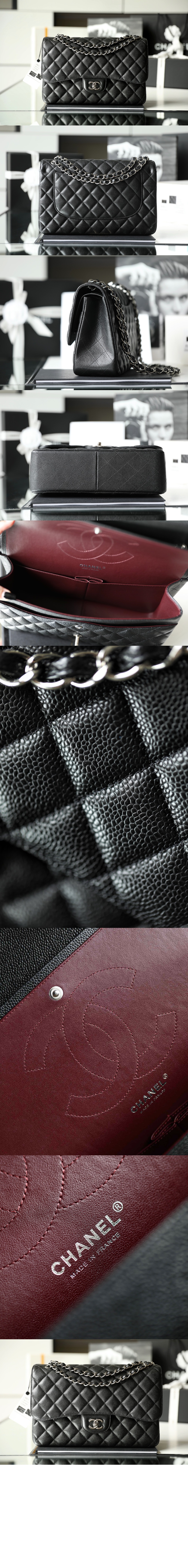 샤넬 클래식 캐비어 라지 A58600