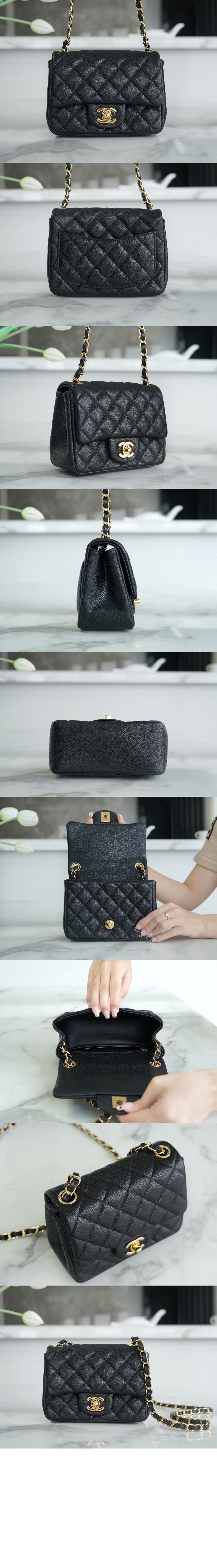 샤넬 클래식 캐비어 쁘띠삭 A35200