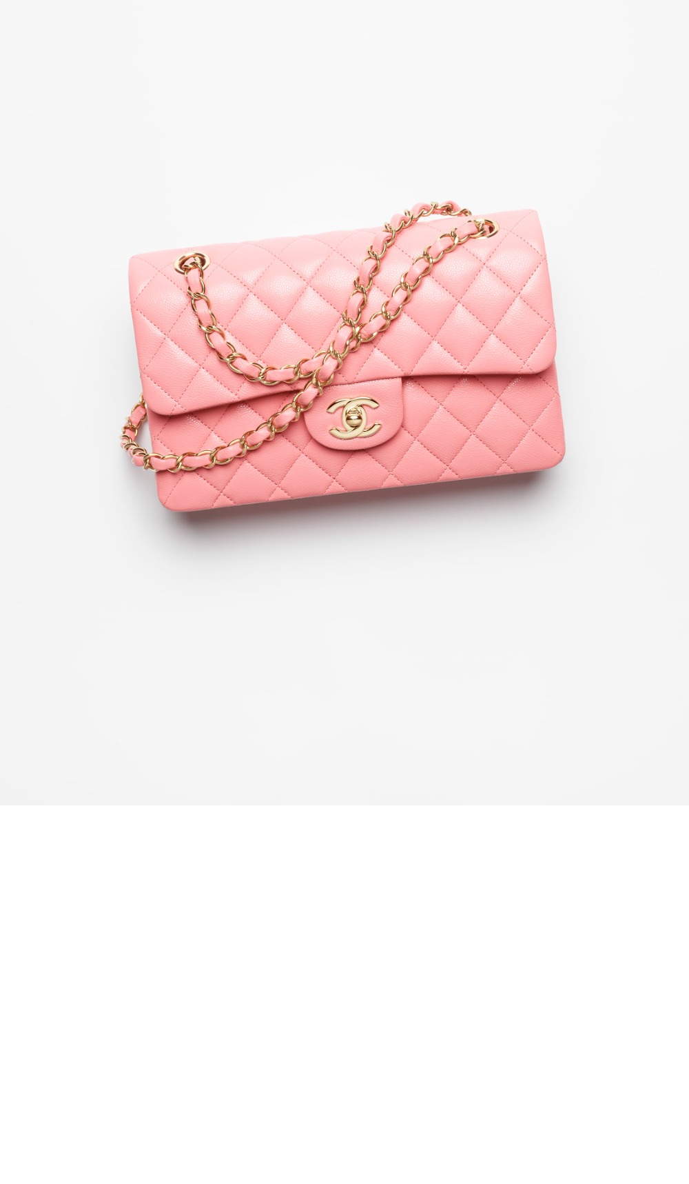 샤넬 클래식 캐비어 스몰 샴페인골드 A01113