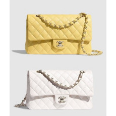 샤넬 클래식 캐비어 미듐 샴페인골드 A01112