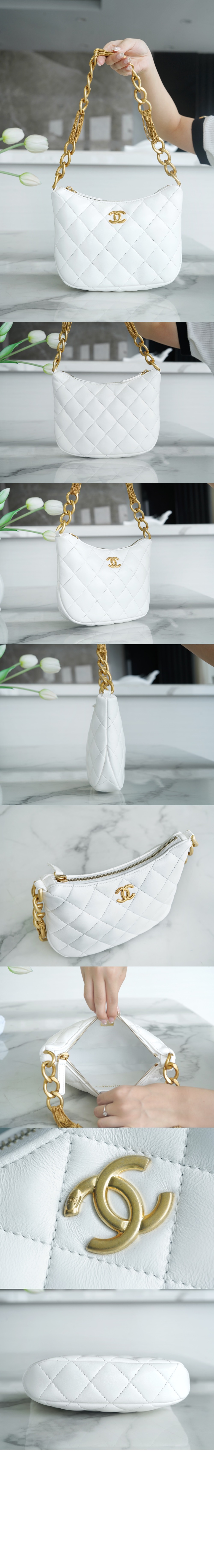 샤넬 23A CC로고 체인 호보 핸드백 AS4220