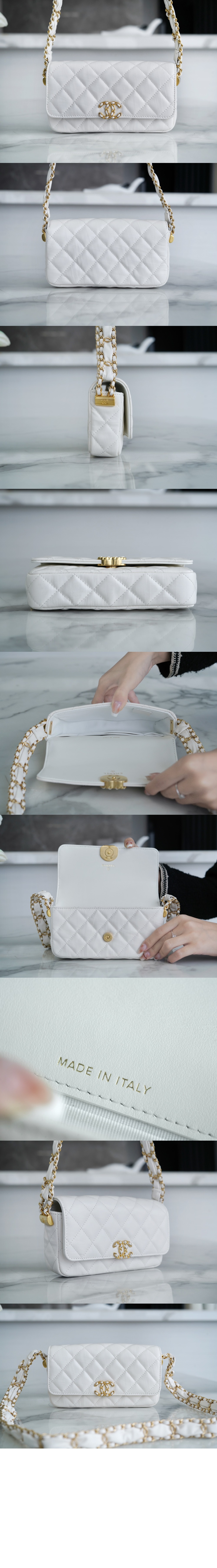 샤넬 체인 더블 포켓 플랩백 AP3572