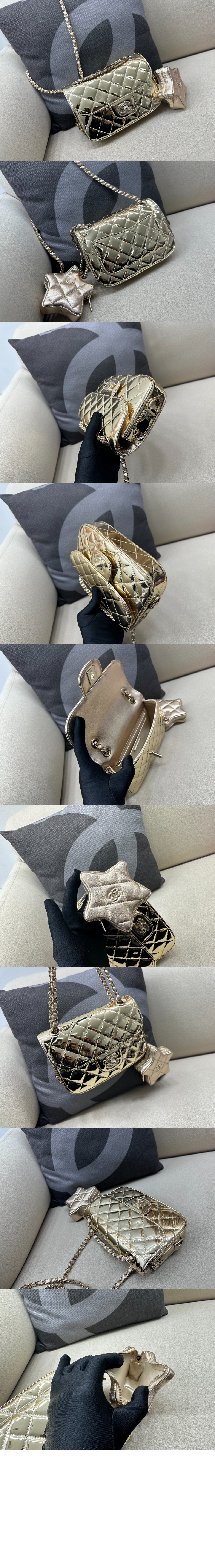 샤넬 메탈 플랩 미니백 AS4647