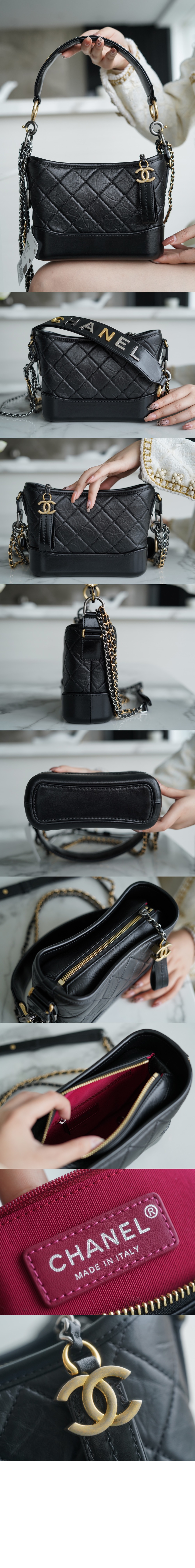 샤넬 가브리엘 호보백 이니셜 스트랩 스몰 AS0865