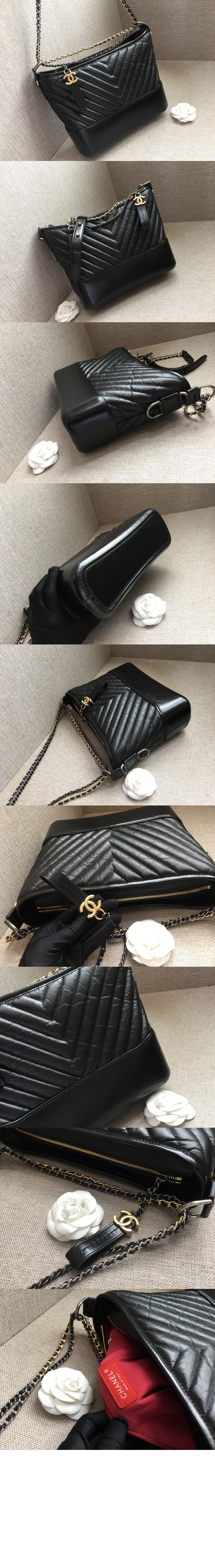 샤넬 쉐브론 가브리엘 호보백 미듐 A93824