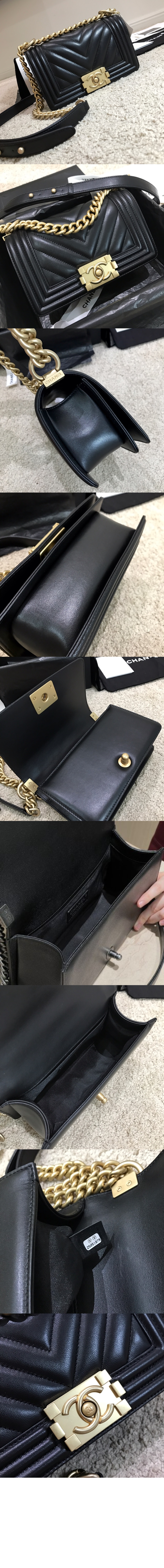 샤넬 쉐브론 보이백 램스킨 스몰 A67085