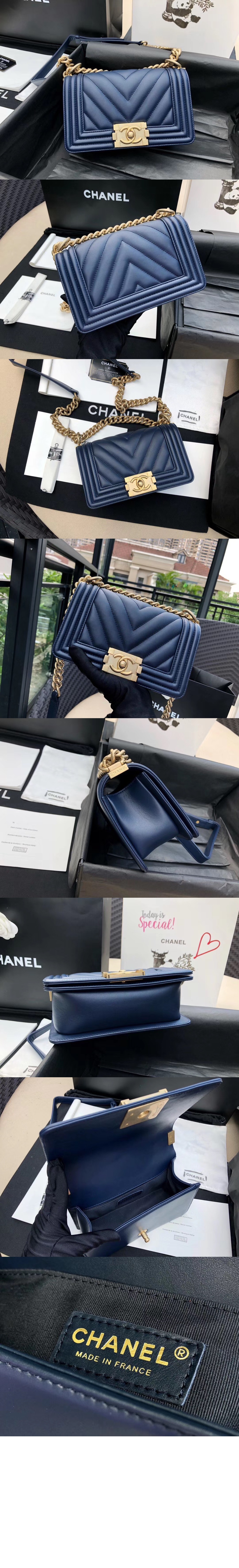 샤넬 쉐브론 보이백 램스킨 스몰 인기색상 A67085