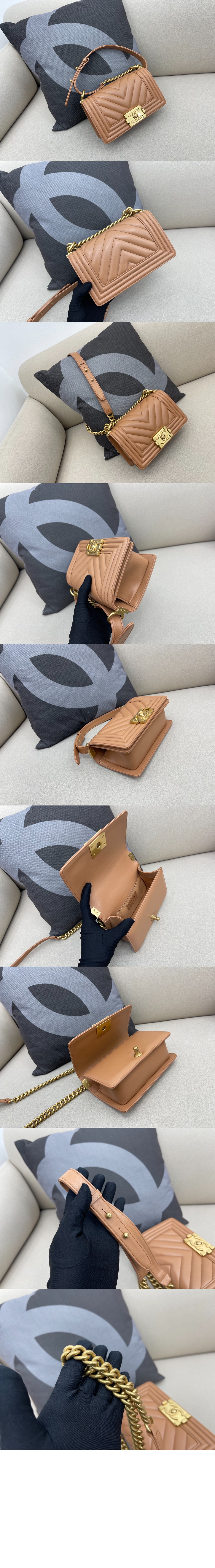 샤넬 쉐브론 보이백 램스킨 스몰 인기색상 A67085