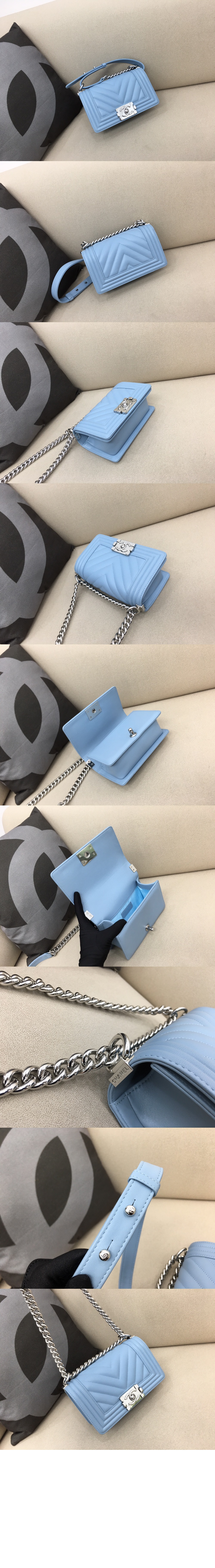 샤넬 쉐브론 보이백 램스킨 스몰 인기색상 A67085