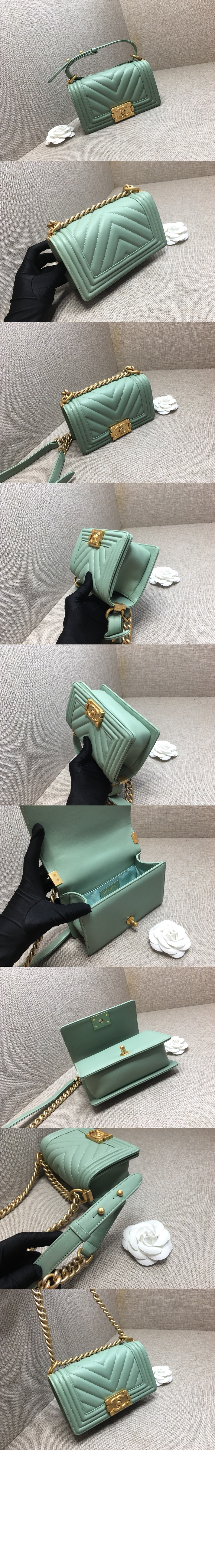 샤넬 쉐브론 보이백 램스킨 스몰 인기색상 A67085