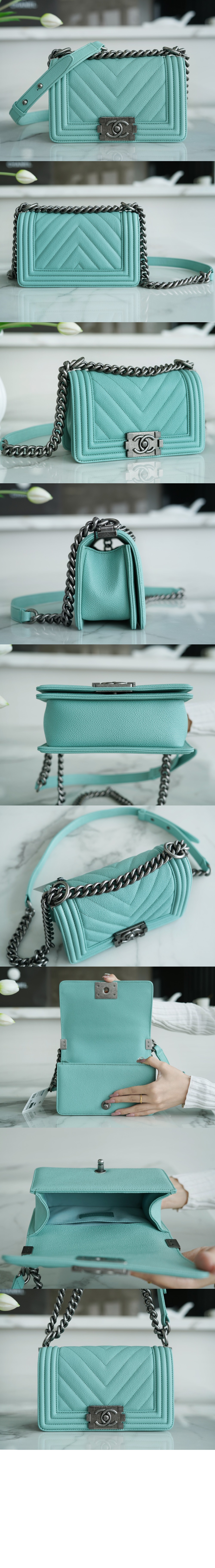 샤넬 쉐브론 보이백 캐비어 스몰 인기색상 A67085