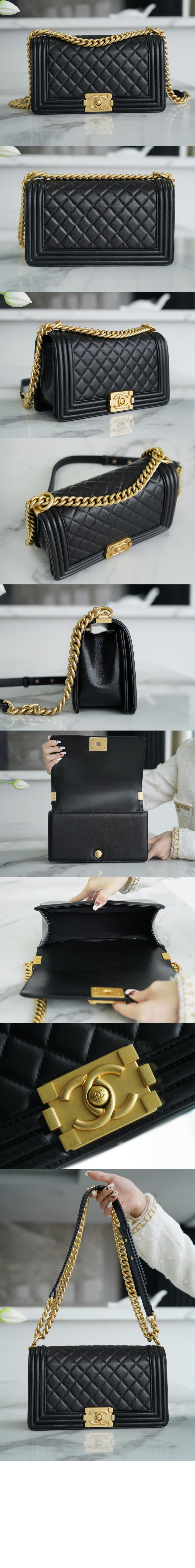 샤넬 보이백 램스킨 미듐 A67086