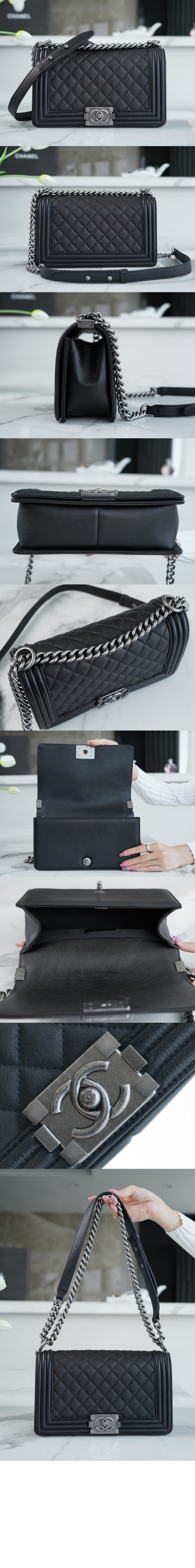 샤넬 보이백 캐비어 미듐 A67086