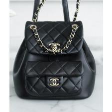 샤넬 듀마 백팩 원포켓 램스킨 스몰 금장 블랙 18 x 18 x 11 cm