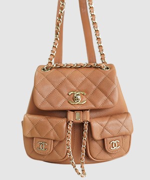 샤넬 23A 듀마 더블 포켓 백 라지 카라멜