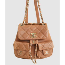 샤넬 23A 듀마 더블 포켓 백 라지 카라멜