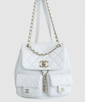 샤넬 23A 듀마 더블 포켓 백 라지 화이트
