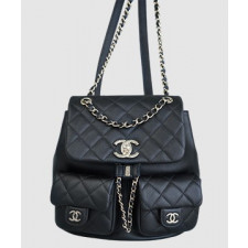 샤넬 23A 듀마 더블 포켓 백 라지 블랙