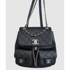 샤넬 23A 듀마 더블 포켓 백 라지 블랙