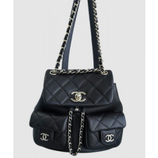 샤넬 23A 듀마 더블 포켓 백 스몰 블랙