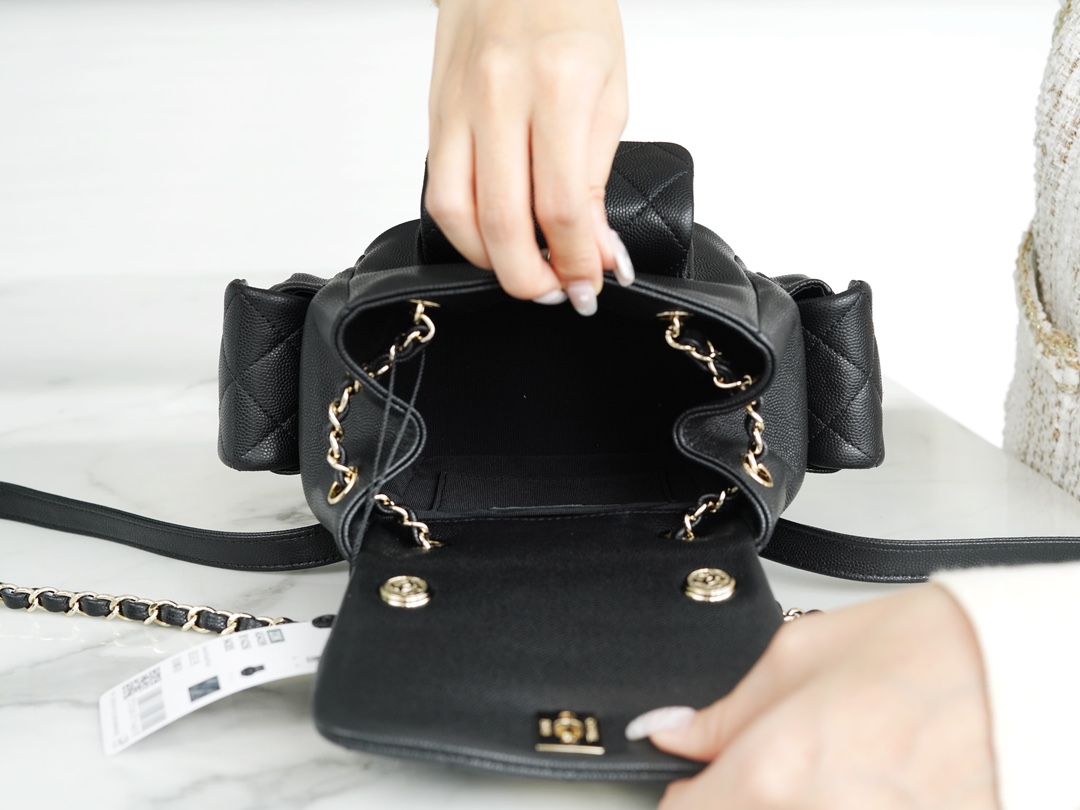 샤넬 23K 뉴 듀마백 스몰 블랙