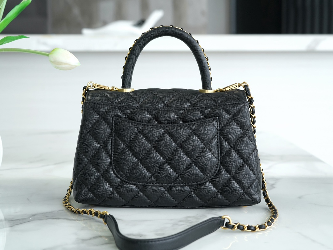 샤넬 코코핸들 체인 블랙 스몰 캐비어