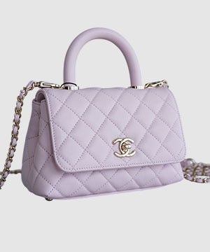 샤넬 코코핸들 핑크 미니 캐비어