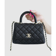 샤넬 코코핸들 블랙 미니 캐비어