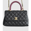 샤넬 코코핸들 블랙 리자드 스몰 캐비어