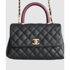 샤넬 코코핸들 블랙 리자드 스몰 캐비어