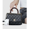 샤넬 코코핸들 블랙 리자드 미니 캐비어