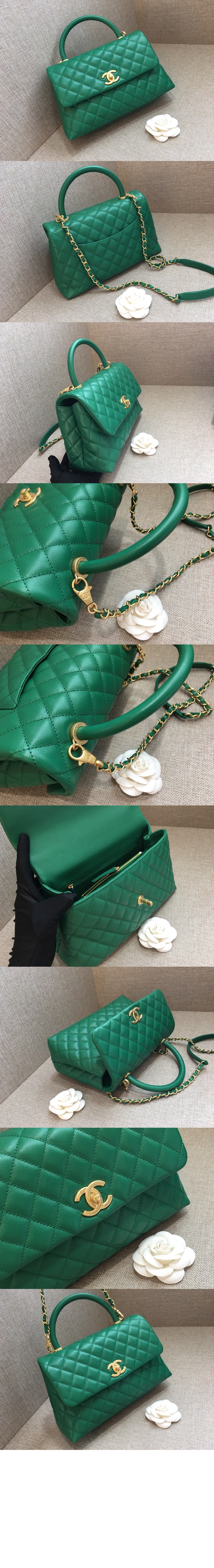 샤넬 코코핸들 미듐 인기색상 A92991