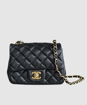 샤넬 클래식 뉴미니 블랙 금장