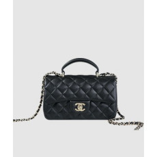 샤넬 클래식 뉴미니 탑핸들 플랩백 블랙