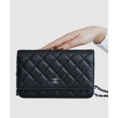 샤넬 클래식 WOC 블랙 은장 캐비어