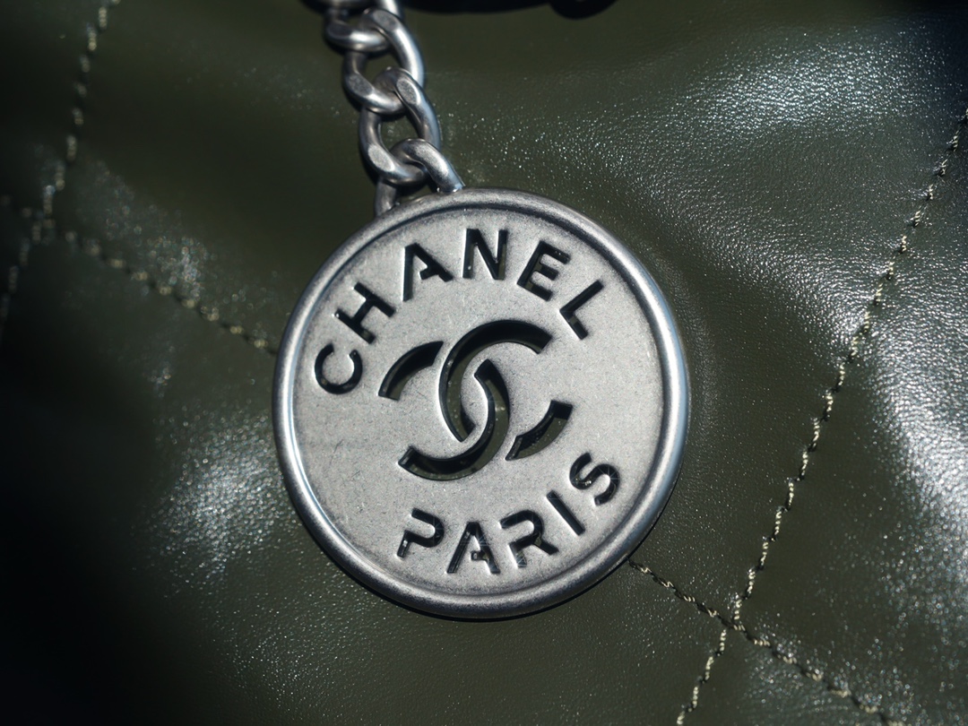 샤넬 22백 스몰 그린 은장