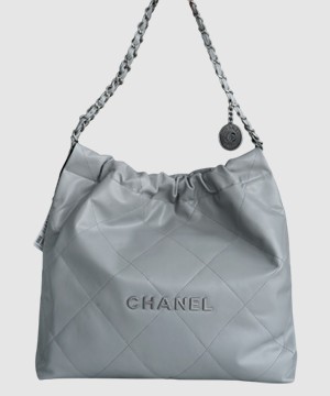 샤넬 22백 미듐 그레이 은장