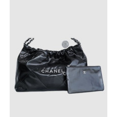 샤넬 22백 가로 버전 블랙 은장