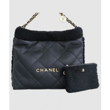 샤넬 22백 한정판 테디 블랙