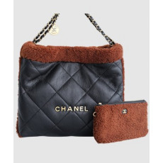 샤넬 22백 한정판 테디 브라운 블랙