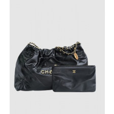 샤넬 22백 가로 버전 블랙 금장