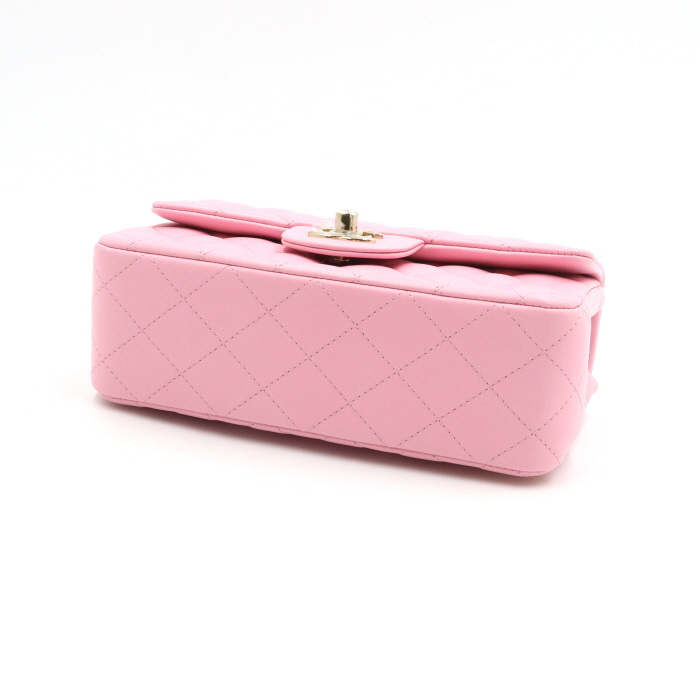 샤넬 AS2431 25시즌 핑크 램스킨 미니 탑핸들 플랩 토트백 금장 사이즈 : 가로 20CM / 세로 12.5CM / 폭 7CM